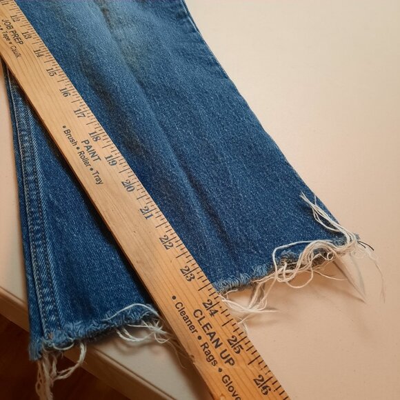 Abercrombie Fitch Jeans Womens 28 6 Short Ultra High‎ Rise Kick Flare Button Fly - Picture 10 of 11